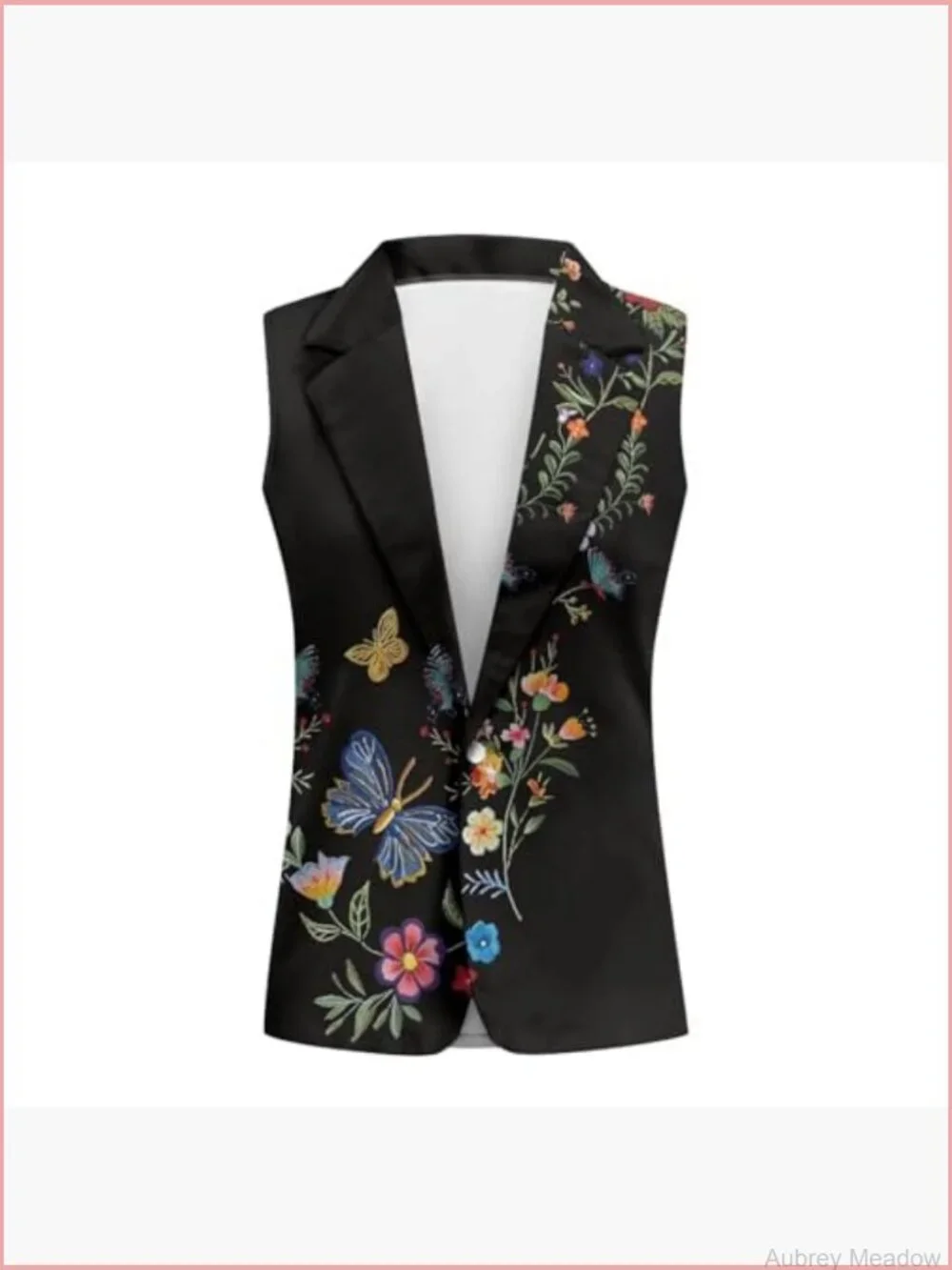 Women's Sleeveless Open Front Blazer Vest Casual Oversize Waistcoat